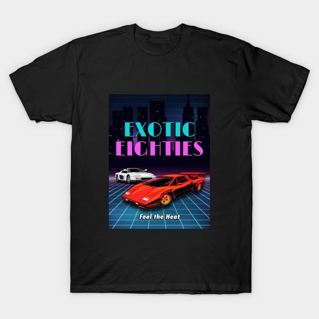 Exotic Eighties Cars T-Shirt by phneep